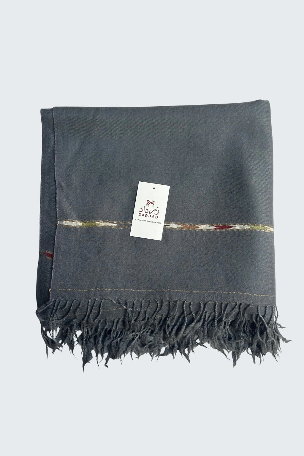 Zardad Premium 100% Pure 72 Wool Shawl  (Charcoal Gray)
