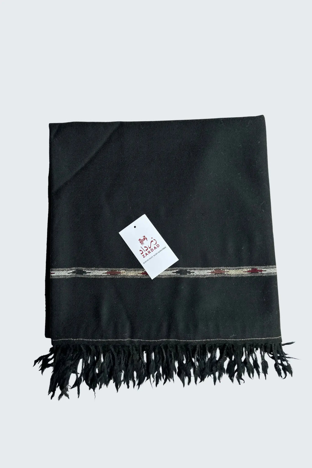 Zardad Premium 100% Pure 72 Wool Shawl  (Black)
