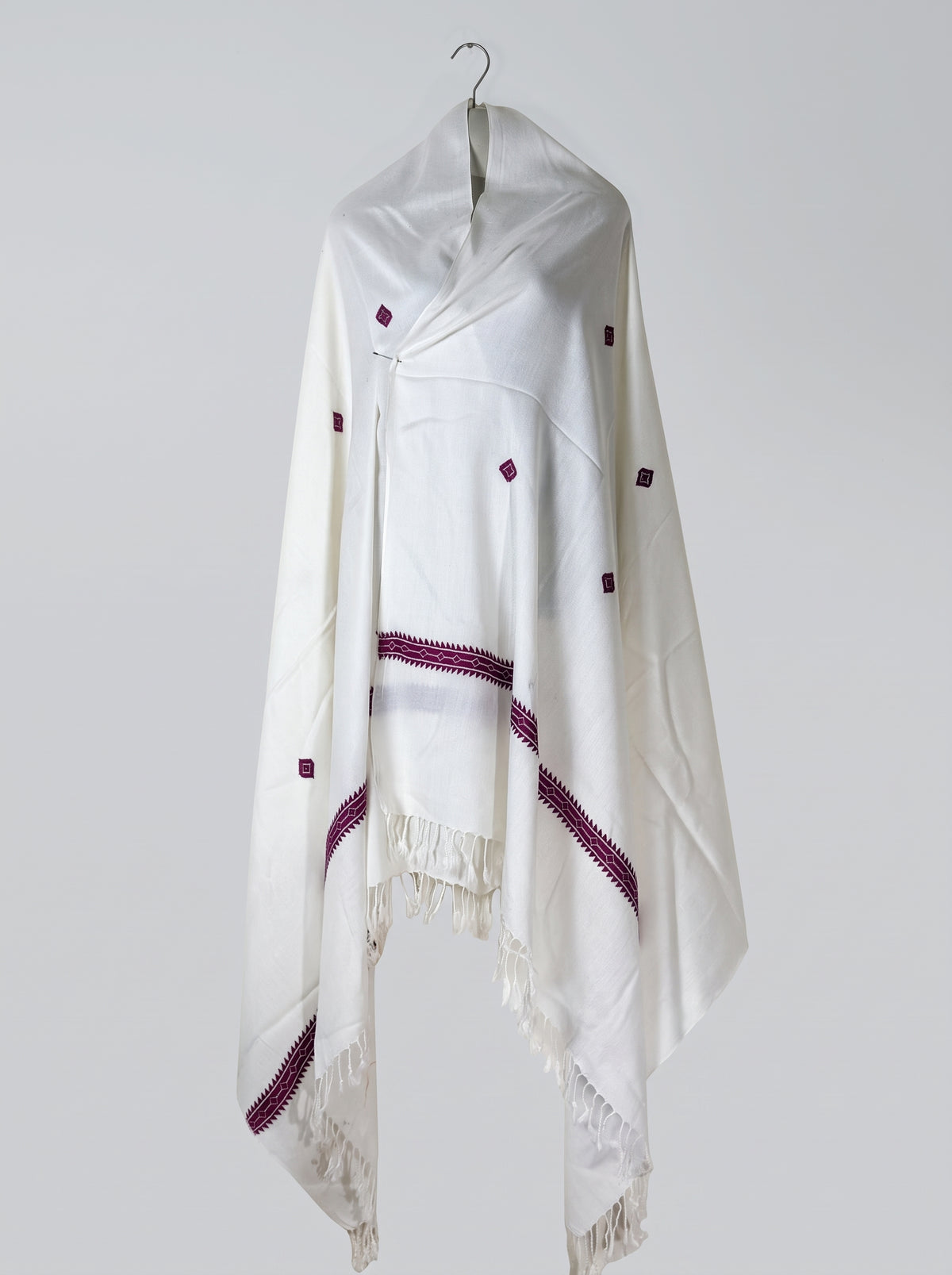 Zardad premium female wool shawl (White)