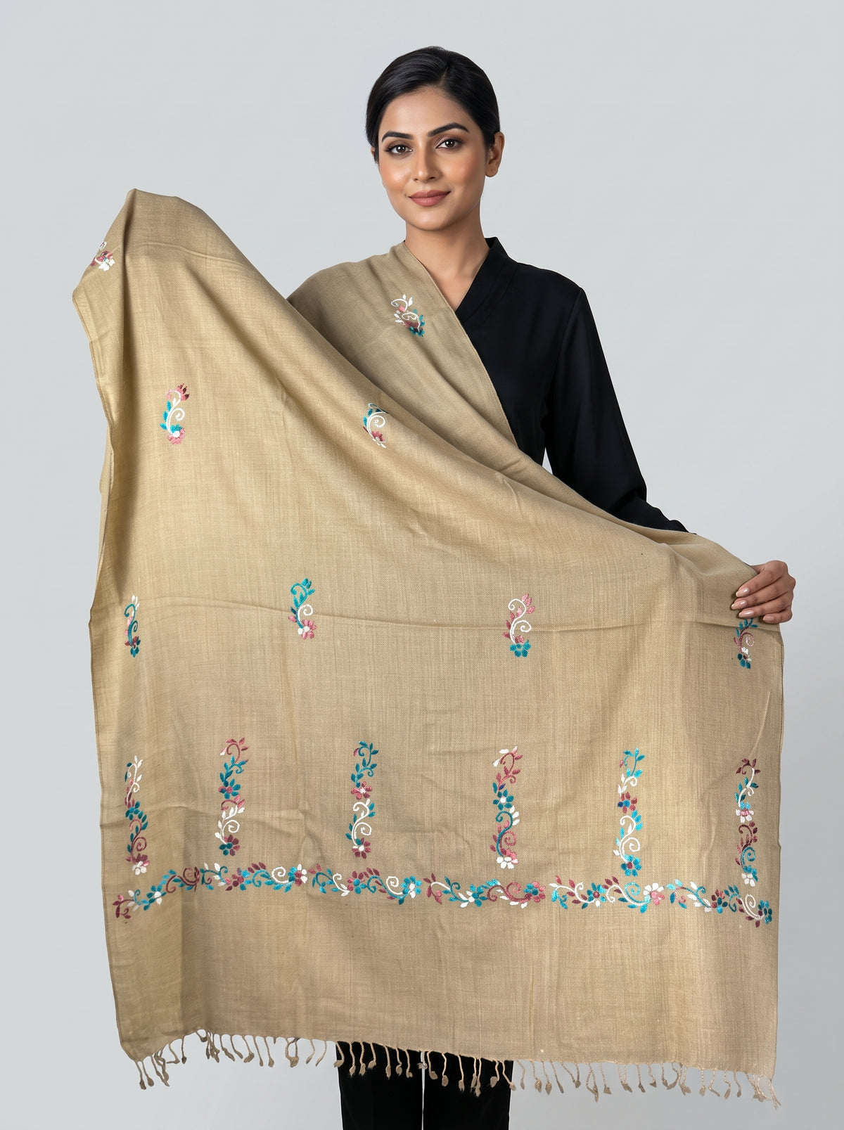 Zardad premium female wool shawl (Brown)
