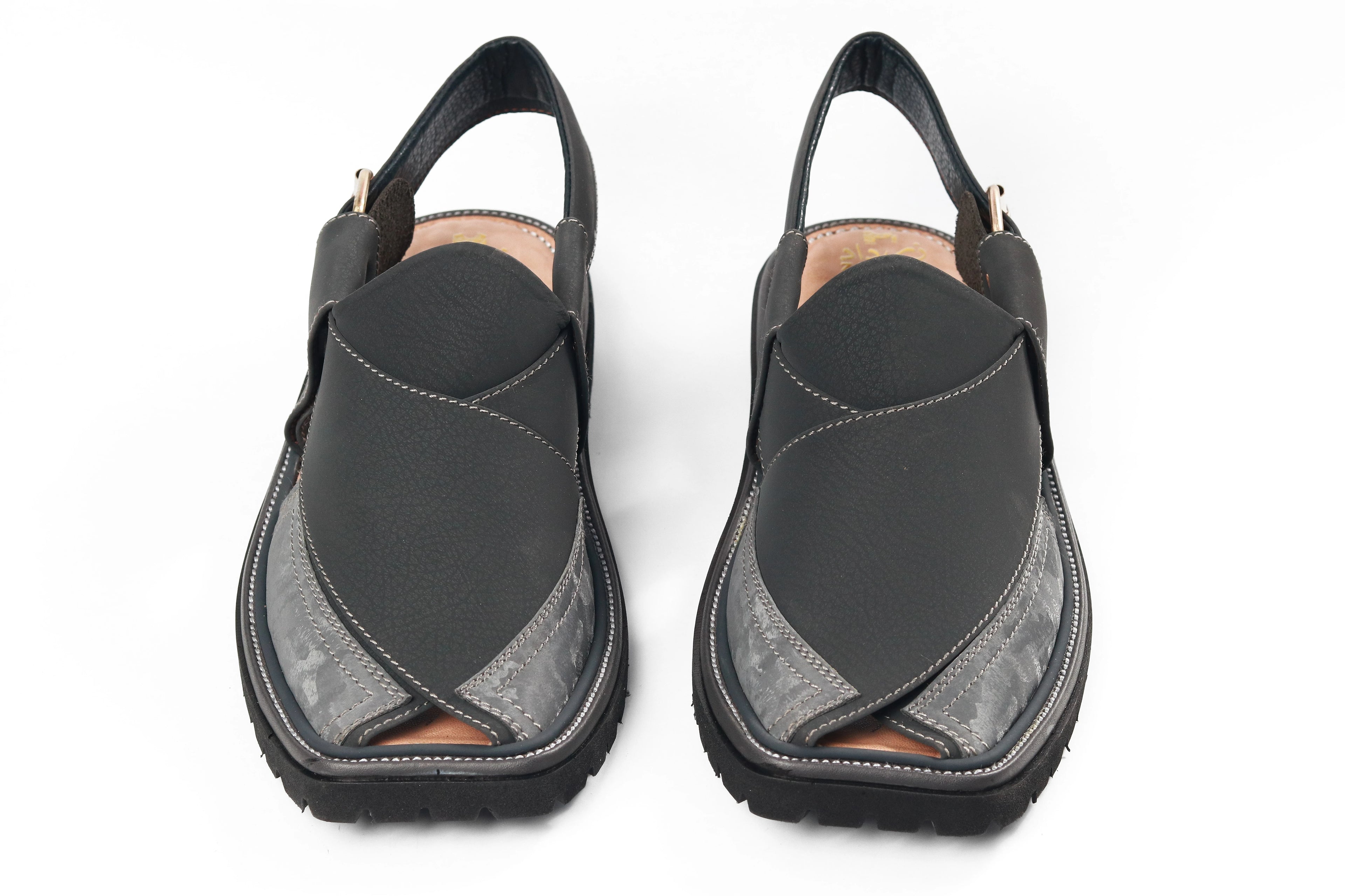 Zardad Nubuck Grey Premium Peshawari Chappal