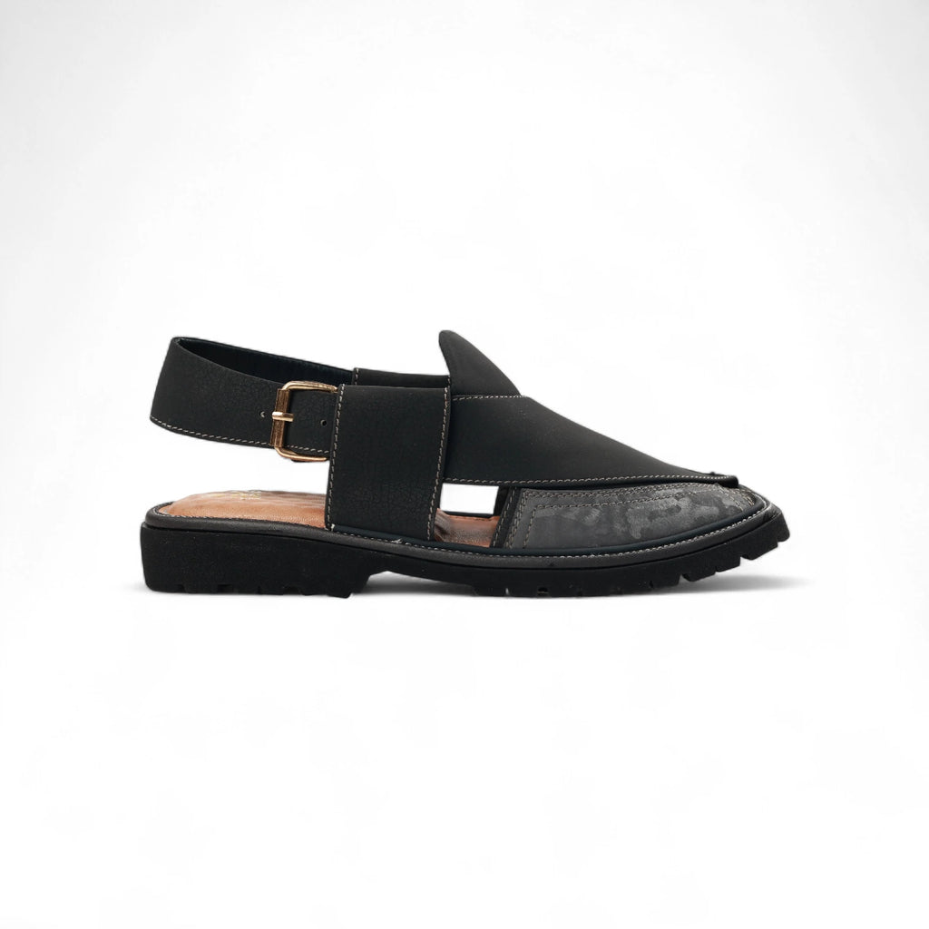 Zardad Nubuck Grey Premium Peshawari Chappal