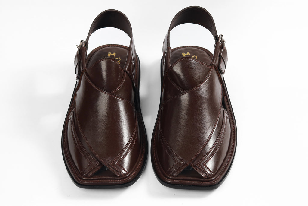 Zardad Premuim Chocolate Brown Peshawari Chappal
