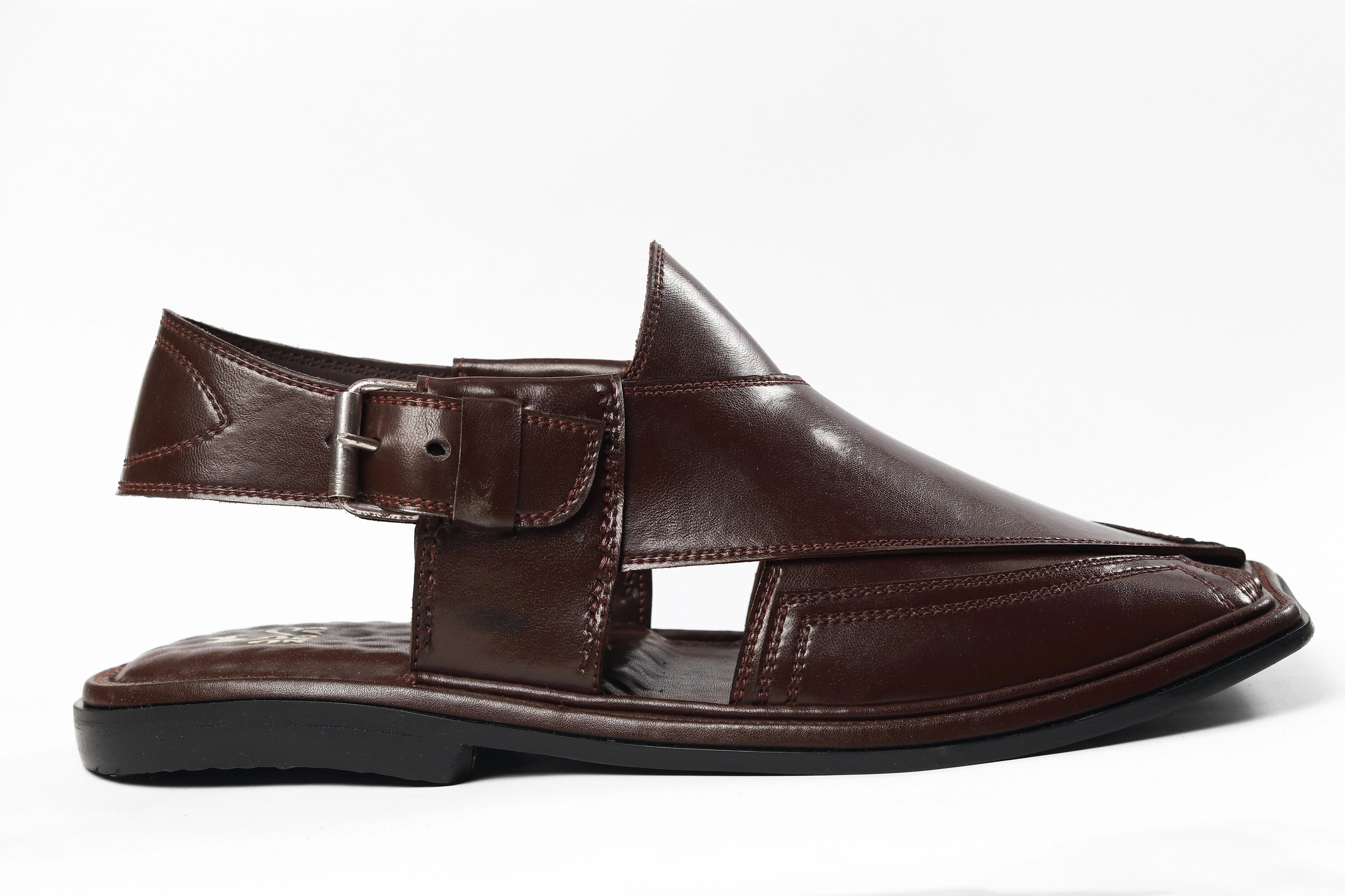 Zardad Premuim Chocolate Brown Peshawari Chappal