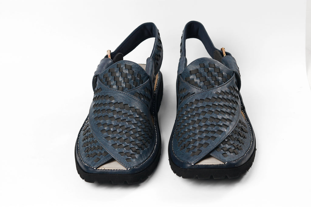 Zardad Blue Andheri Premium Peshawari Chappal