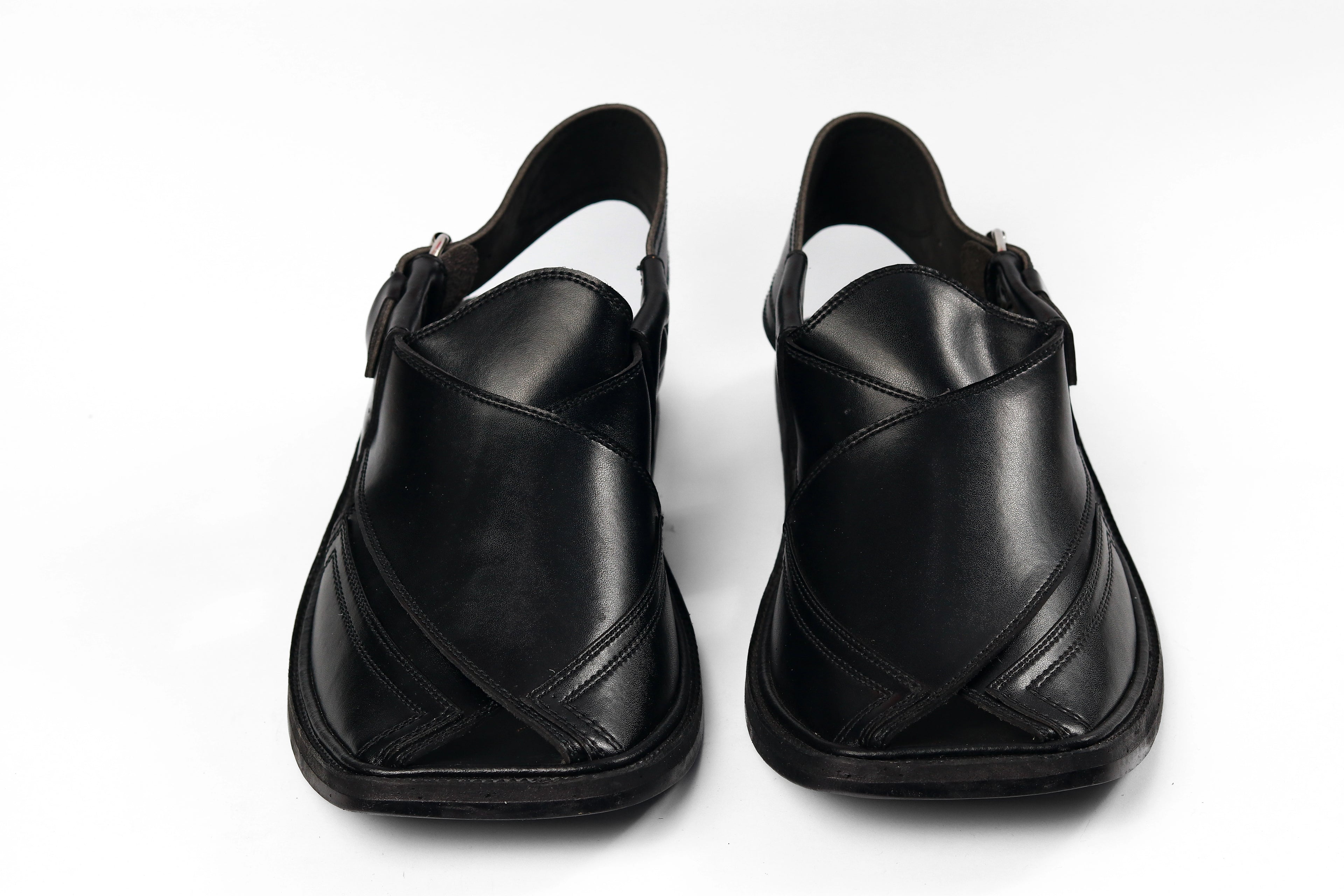 Zardad Mama Black Premium Peshawari Chappals