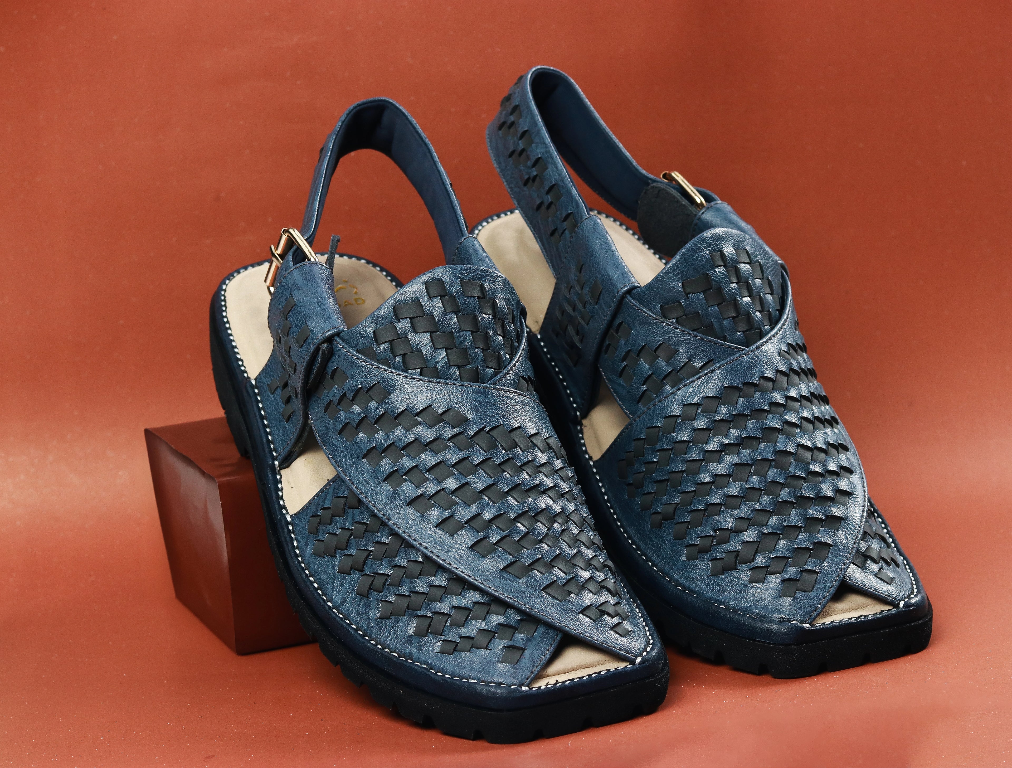 Zardad Blue Andheri Premium Peshawari Chappal