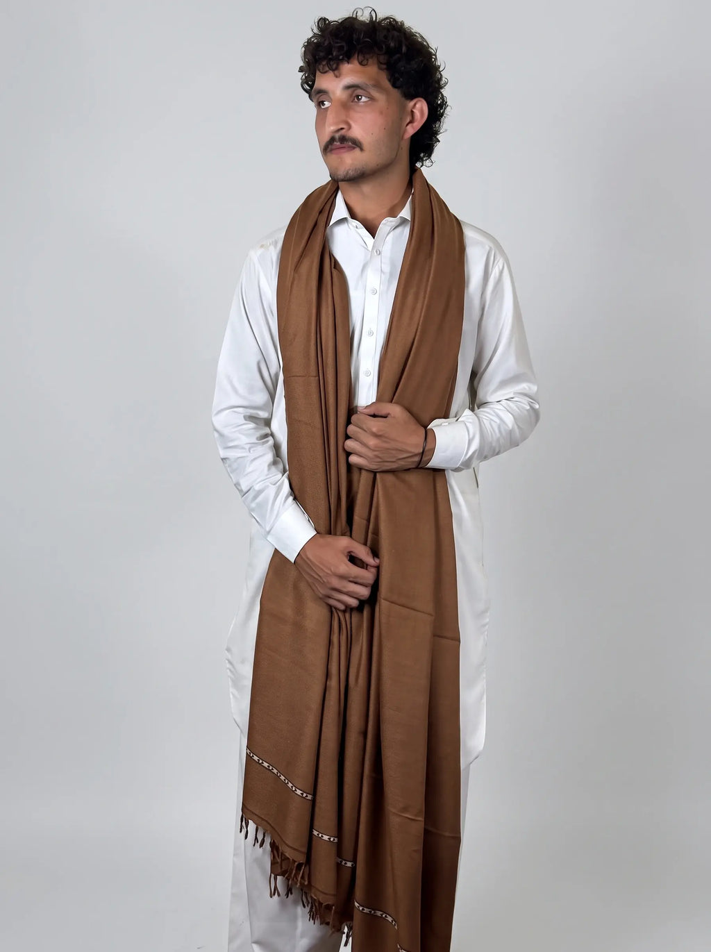 Zardad Nylon Premium Shawl For Men (Brown)