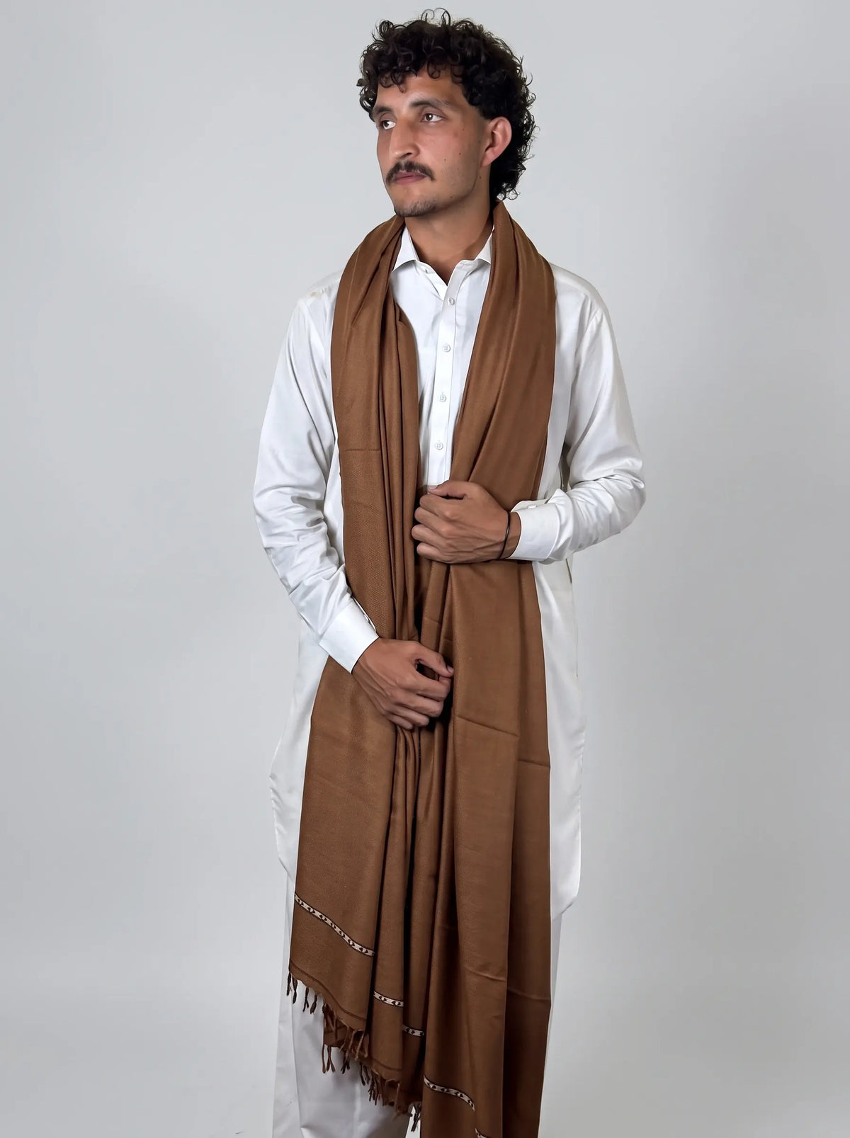 Zardad Nylon Premium Shawl For Men (Brown)
