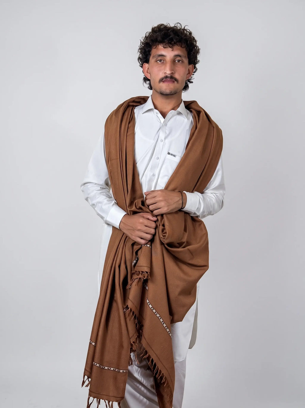 Zardad Nylon Premium Shawl For Men (Brown)