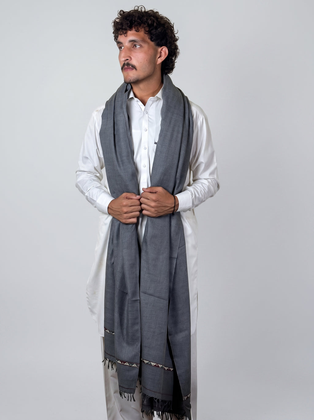 Zardad Nylon Premium Shawl For Men (slate grey)
