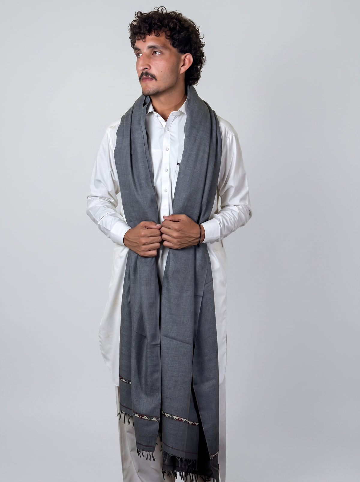 Zardad Nylon Premium Shawl For Men (slate grey)