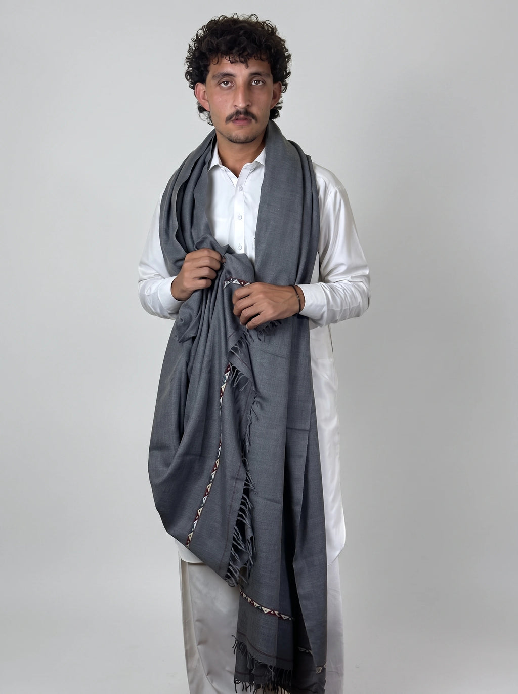Zardad Nylon Premium Shawl For Men (slate grey)