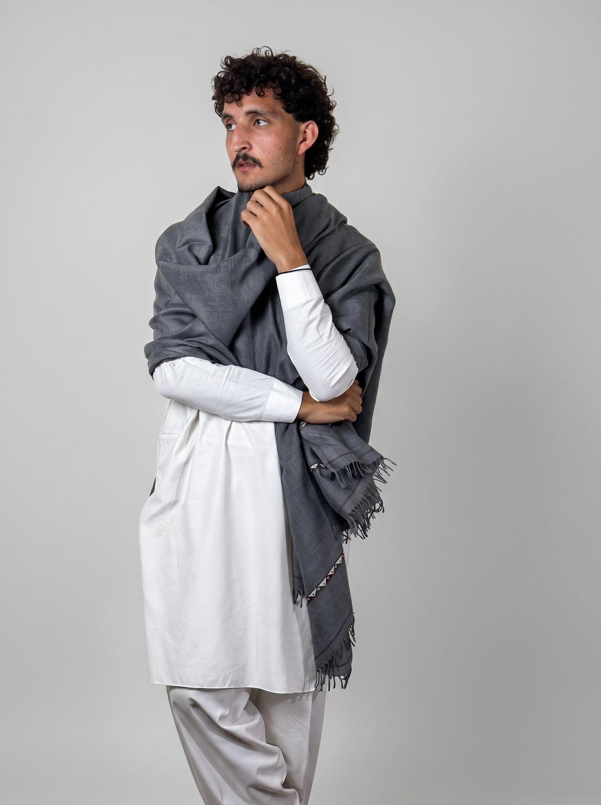 Zardad Nylon Premium Shawl For Men (slate grey)