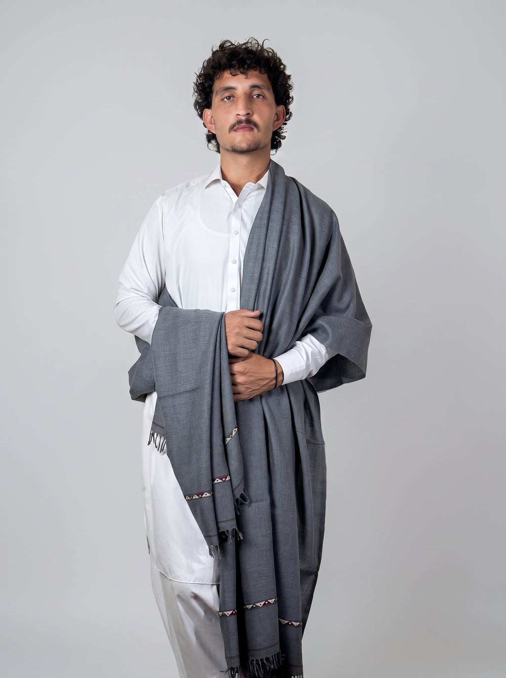 Zardad Nylon Premium Shawl For Men (slate grey)