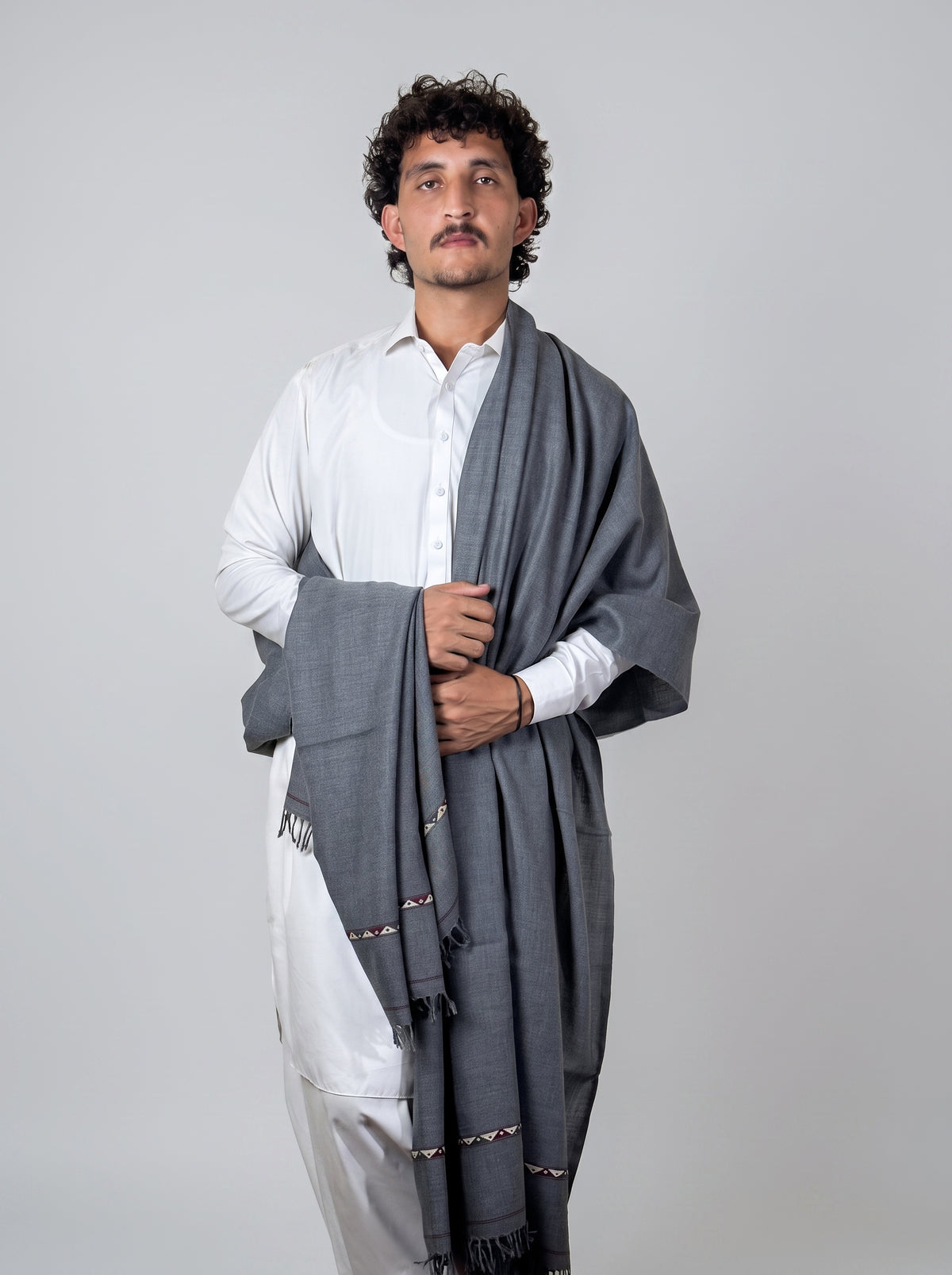 Zardad Nylon Premium Shawl For Men (slate grey)