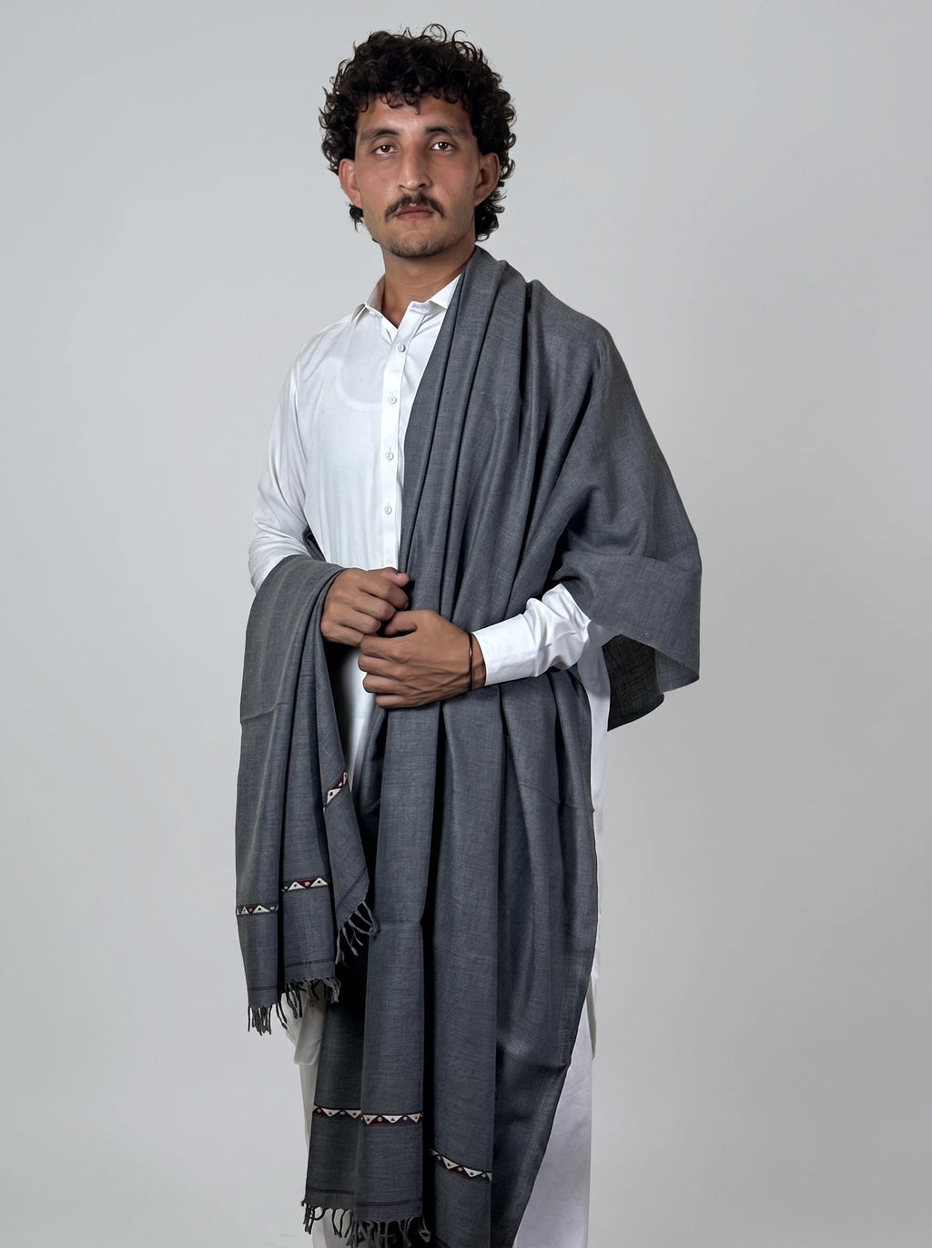 Zardad Nylon Premium Shawl For Men (slate grey)