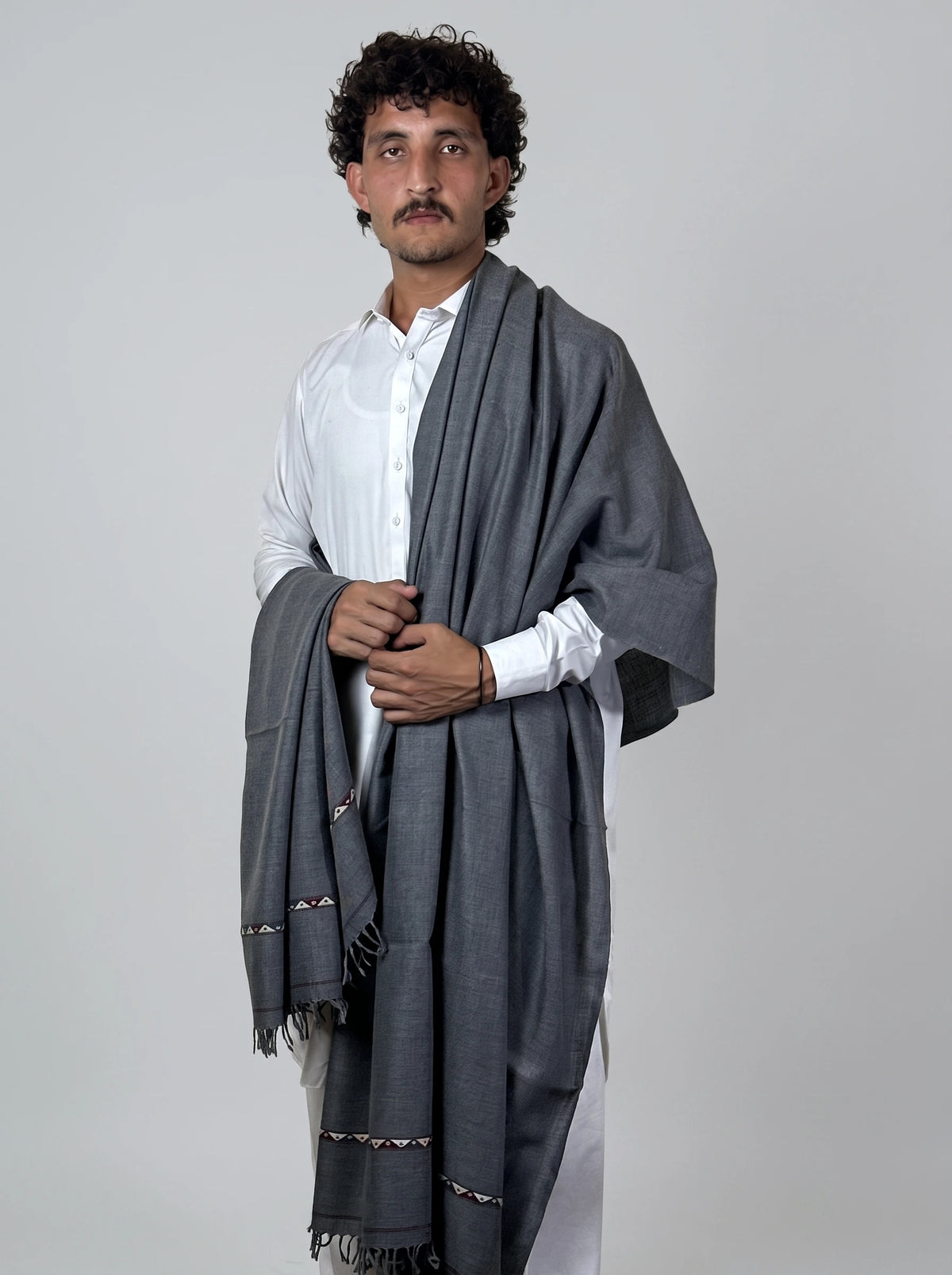 Zardad Nylon Premium Shawl For Men (slate grey)