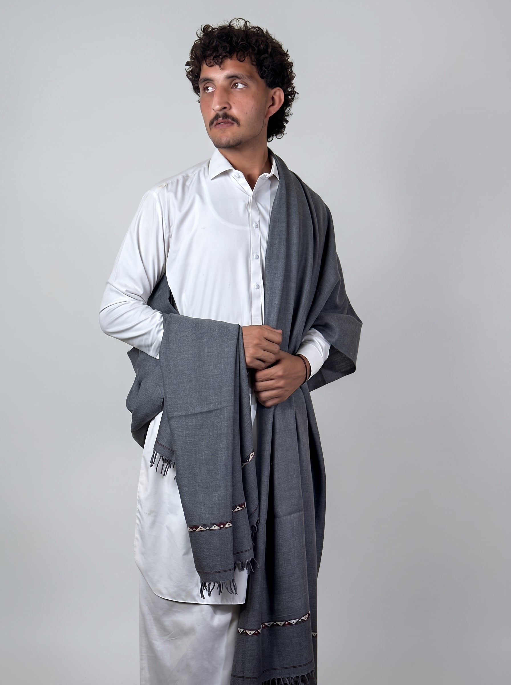 Zardad Nylon Premium Shawl For Men (slate grey)