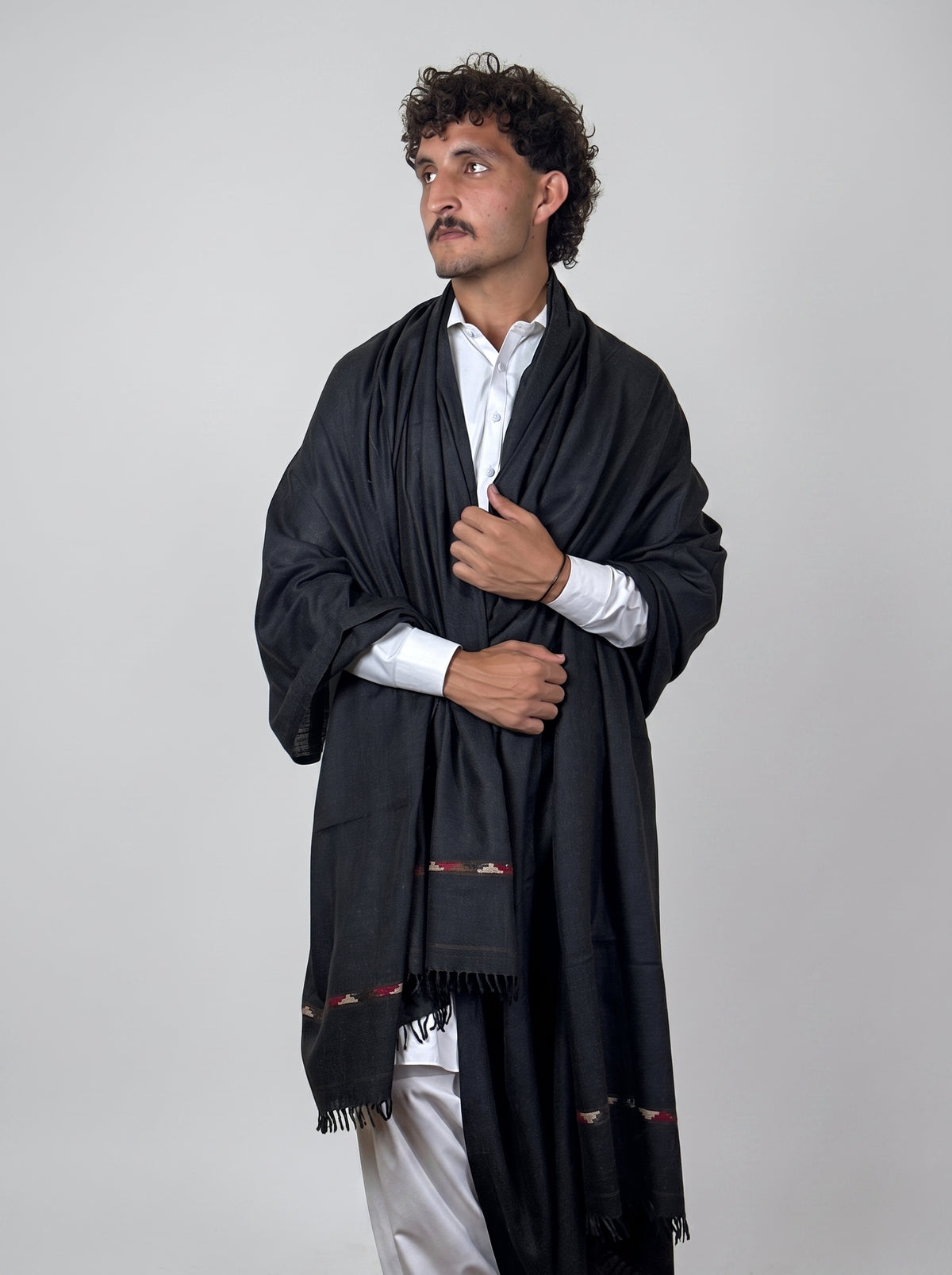 Zardad Nylon Premium Shawl For Men (Jet black)