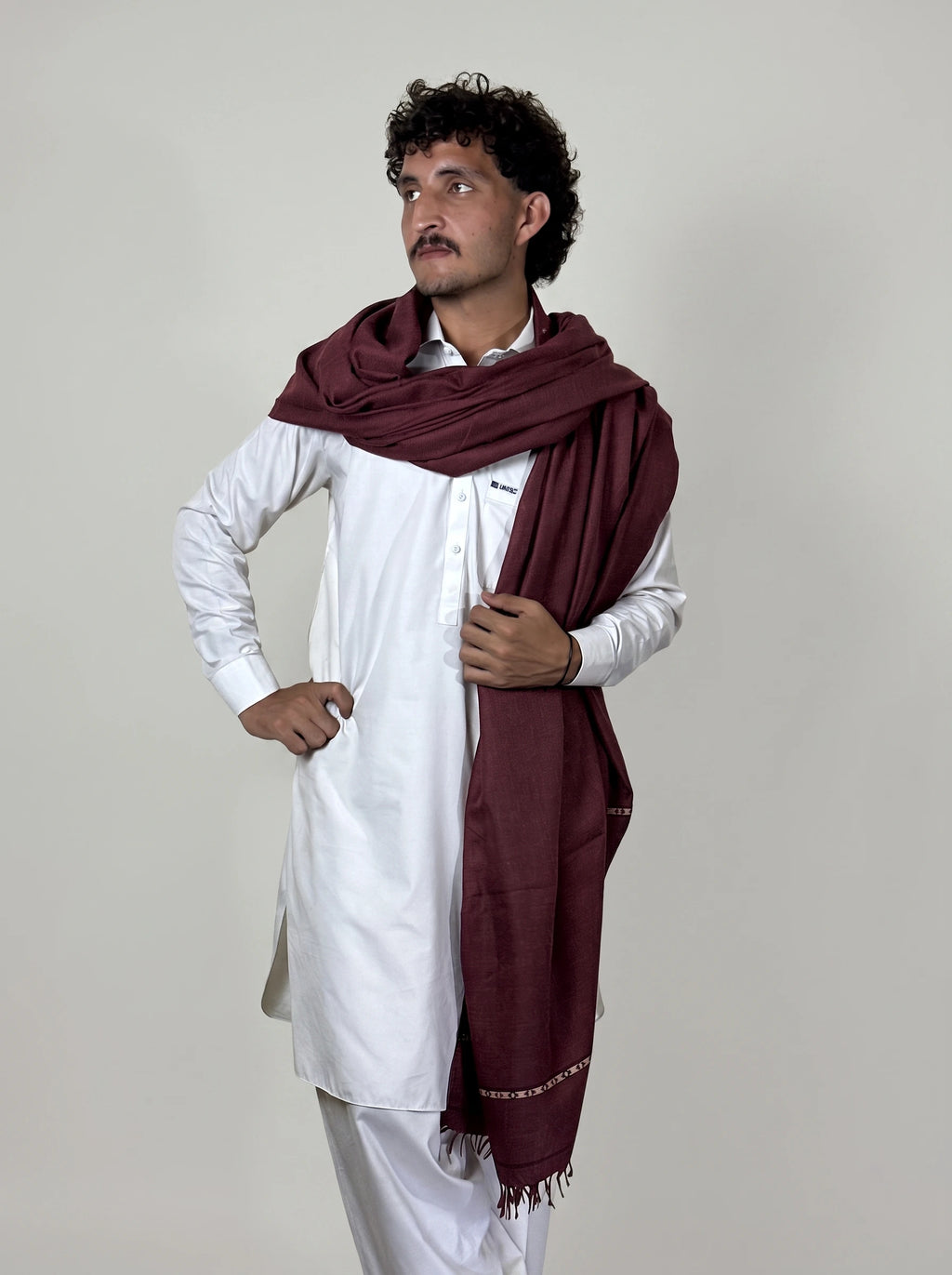 Zardad Nylon Premium Shawl For Men (Maroon)