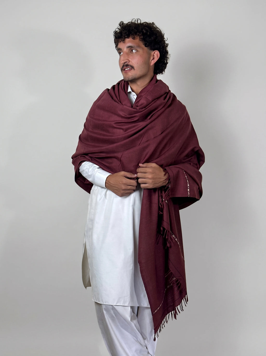Zardad Nylon Premium Shawl For Men (Maroon)