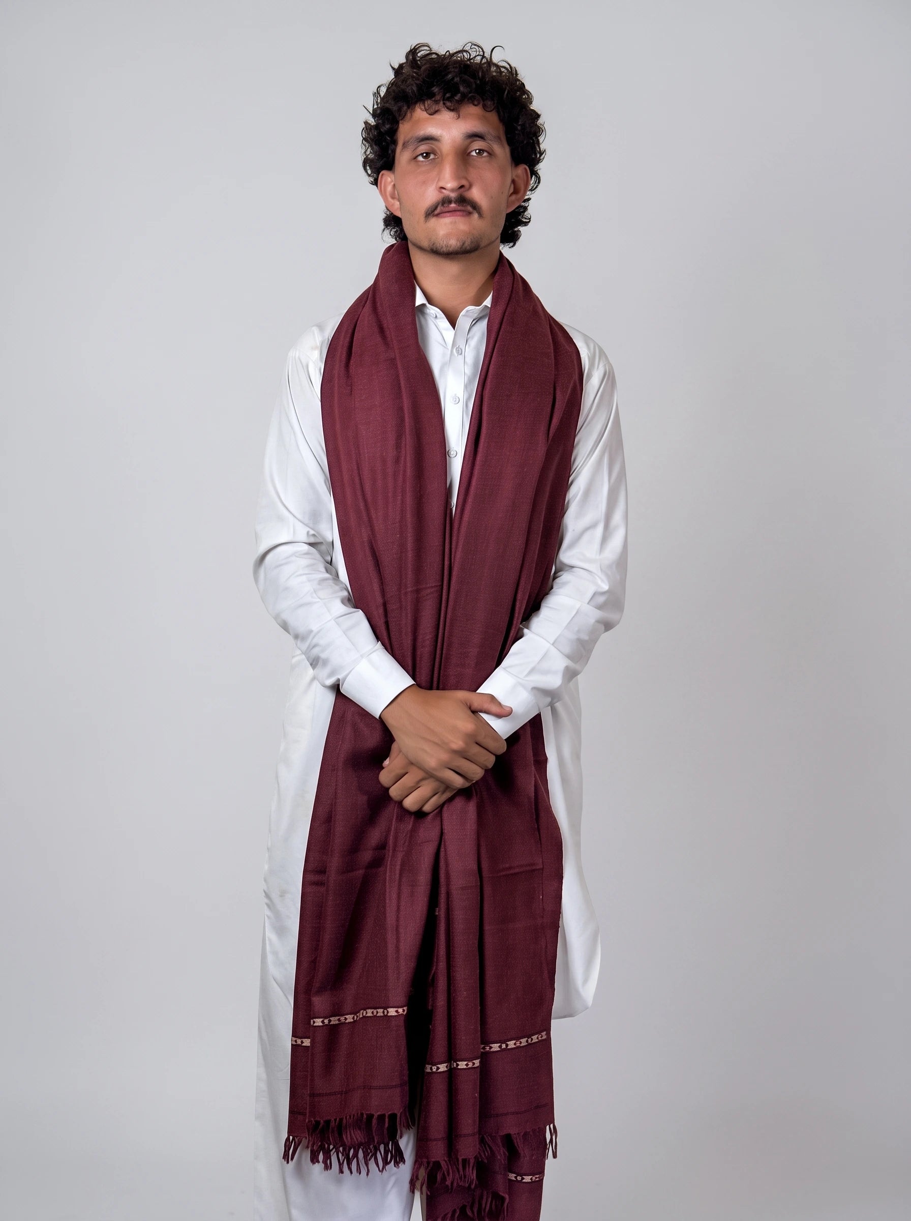 Zardad Nylon Premium Shawl For Men (Maroon)
