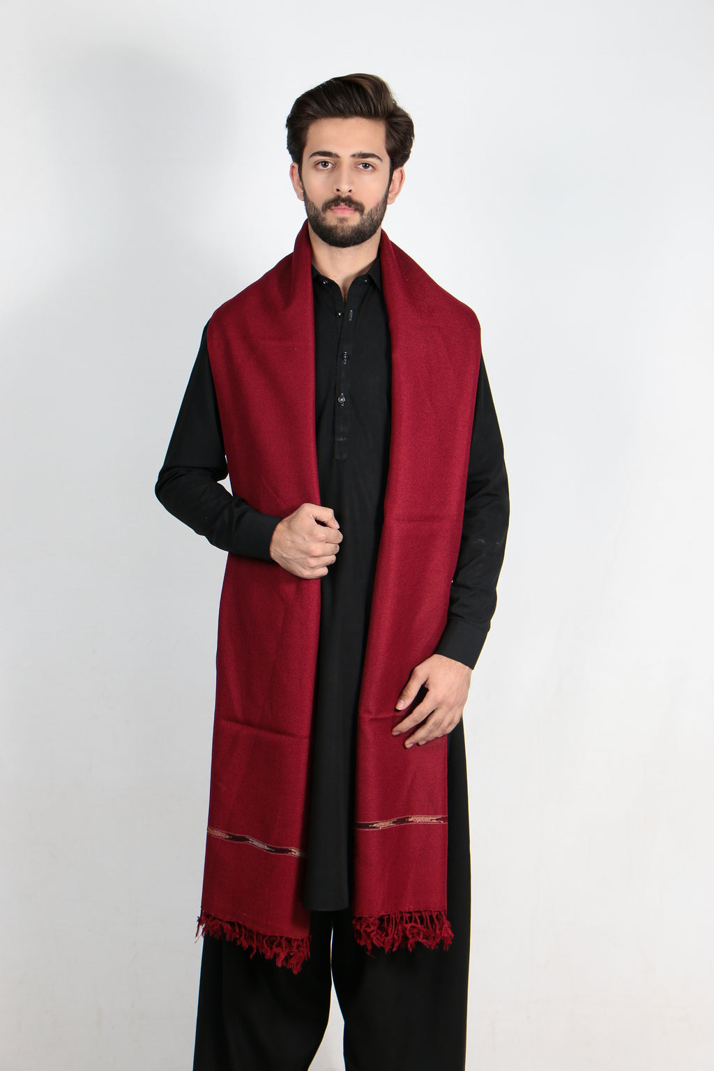 Zardad Acrylic Premium Shawl For Men (Maroon)
