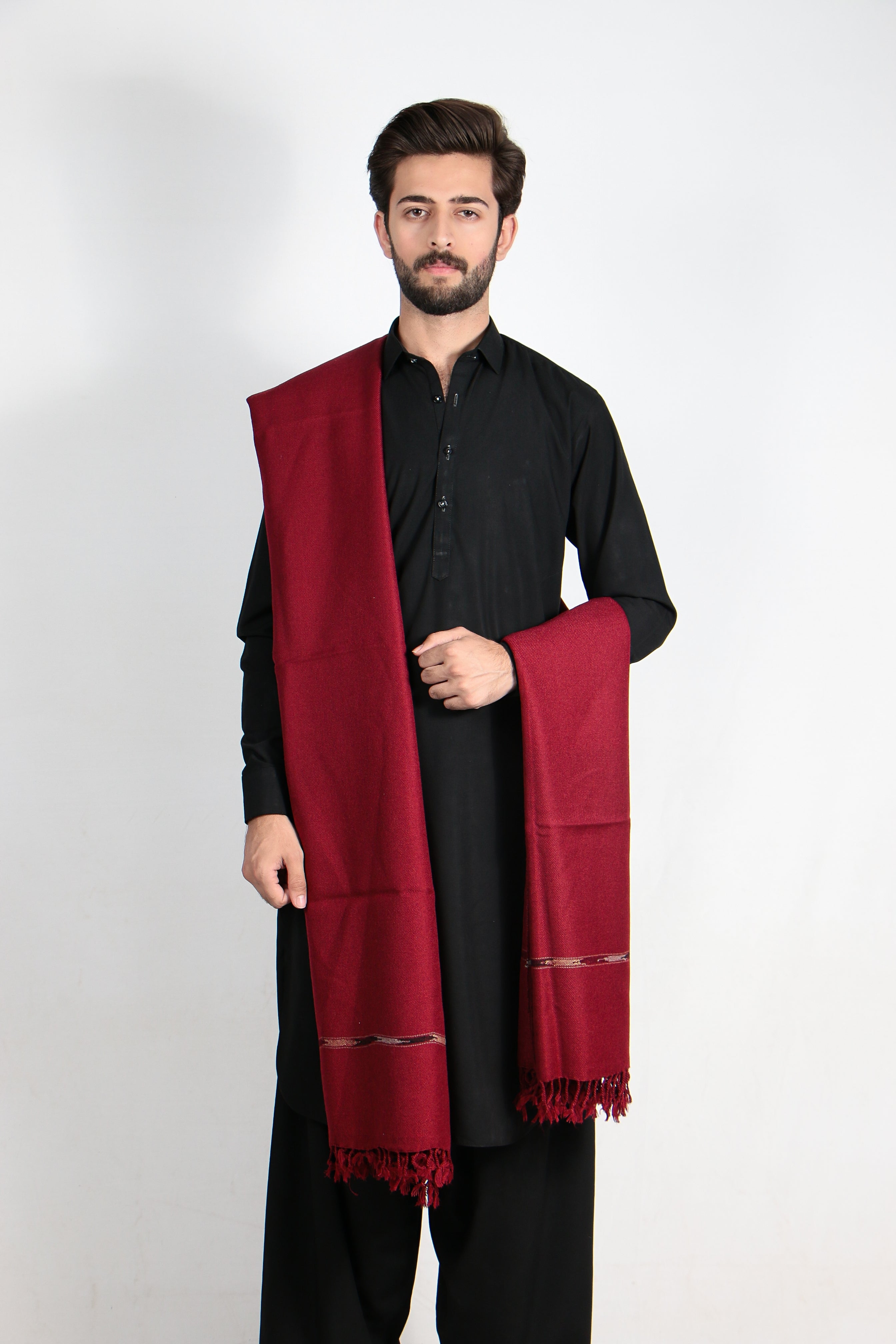 Zardad Acrylic Premium Shawl For Men (Maroon)