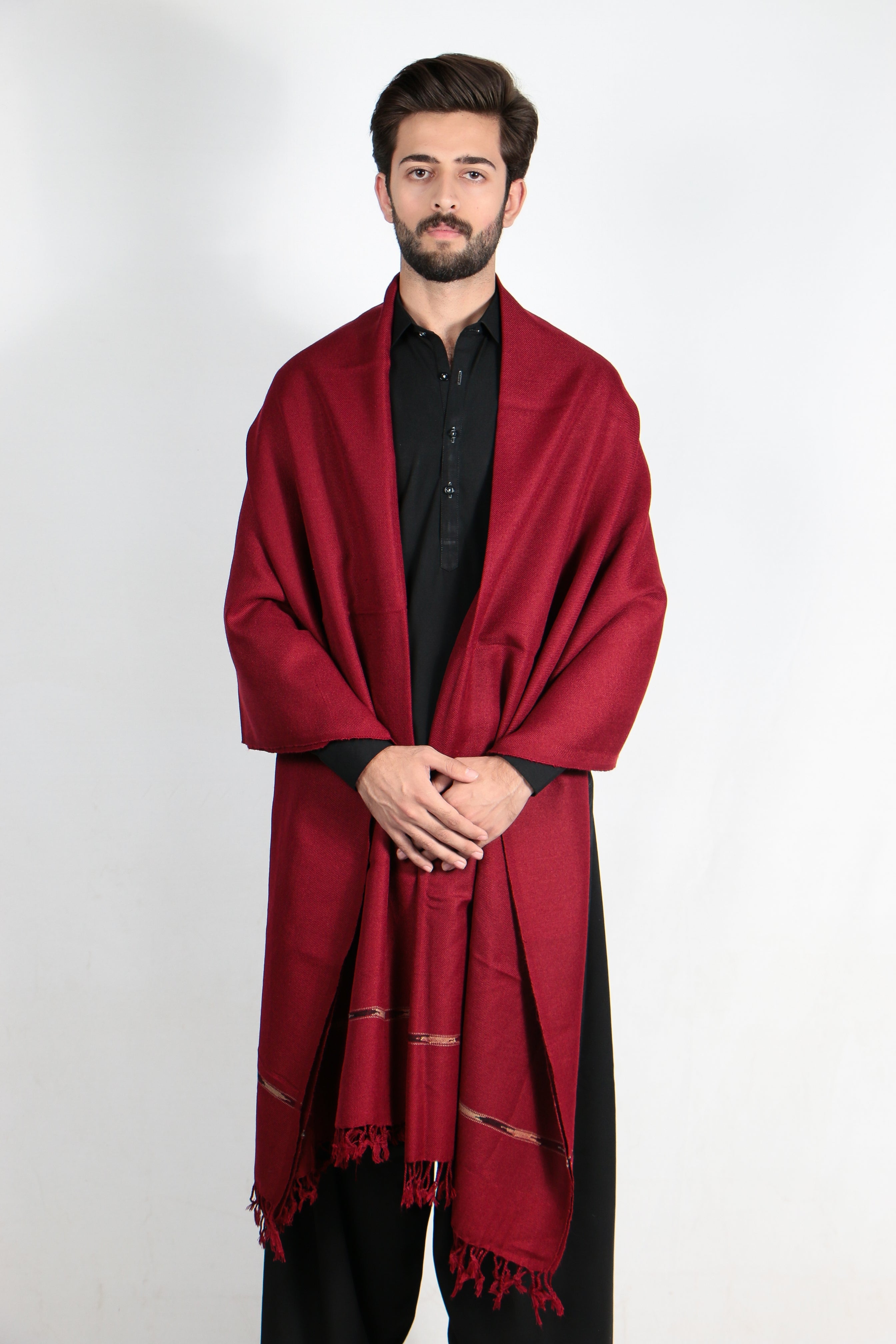 Zardad Acrylic Premium Shawl For Men (Maroon)