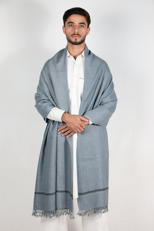 Zardad Classic Pure 48 Wool Shawl For Men (Gray)