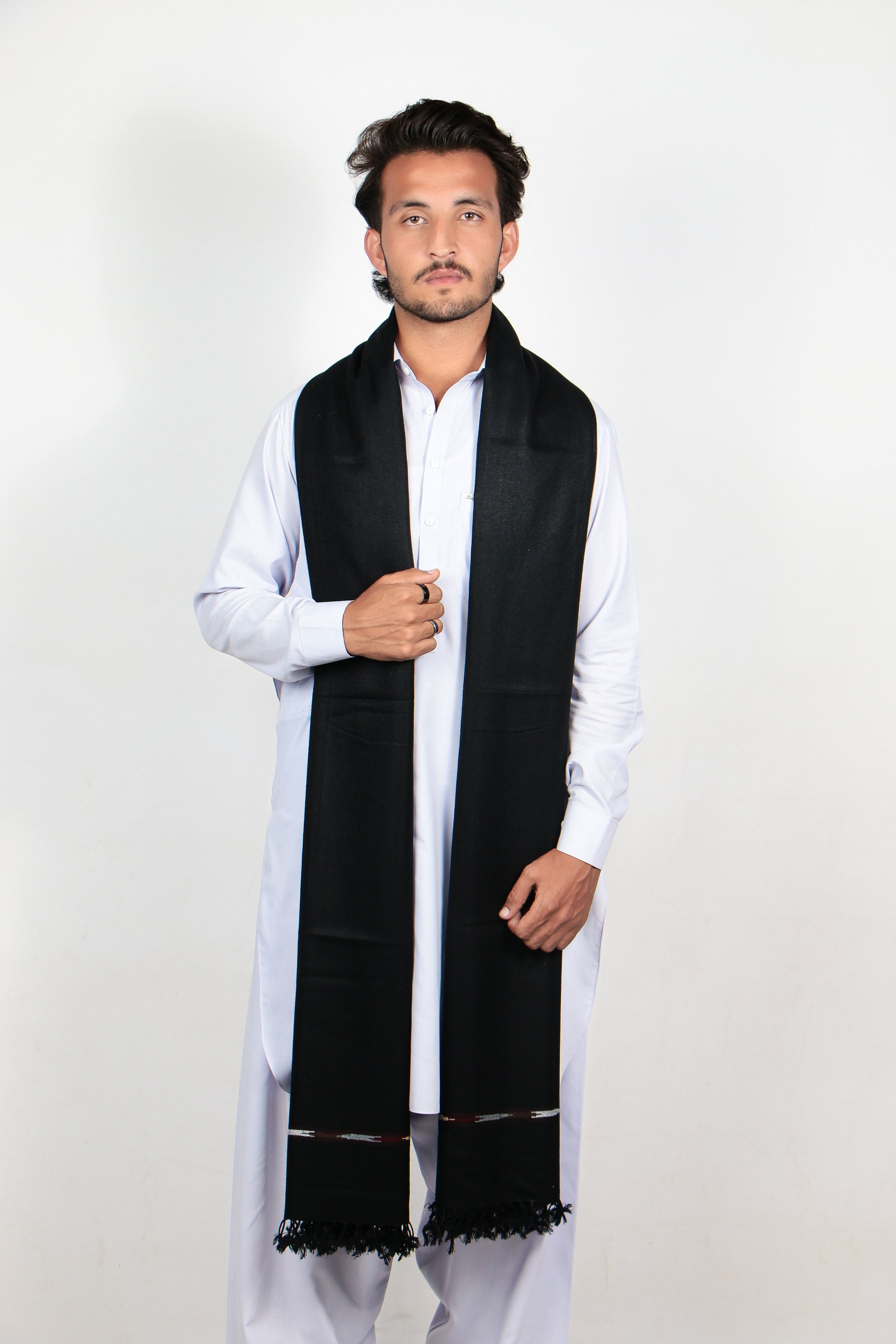 Zardad Acrylic Premium Shawl For Men (Black)