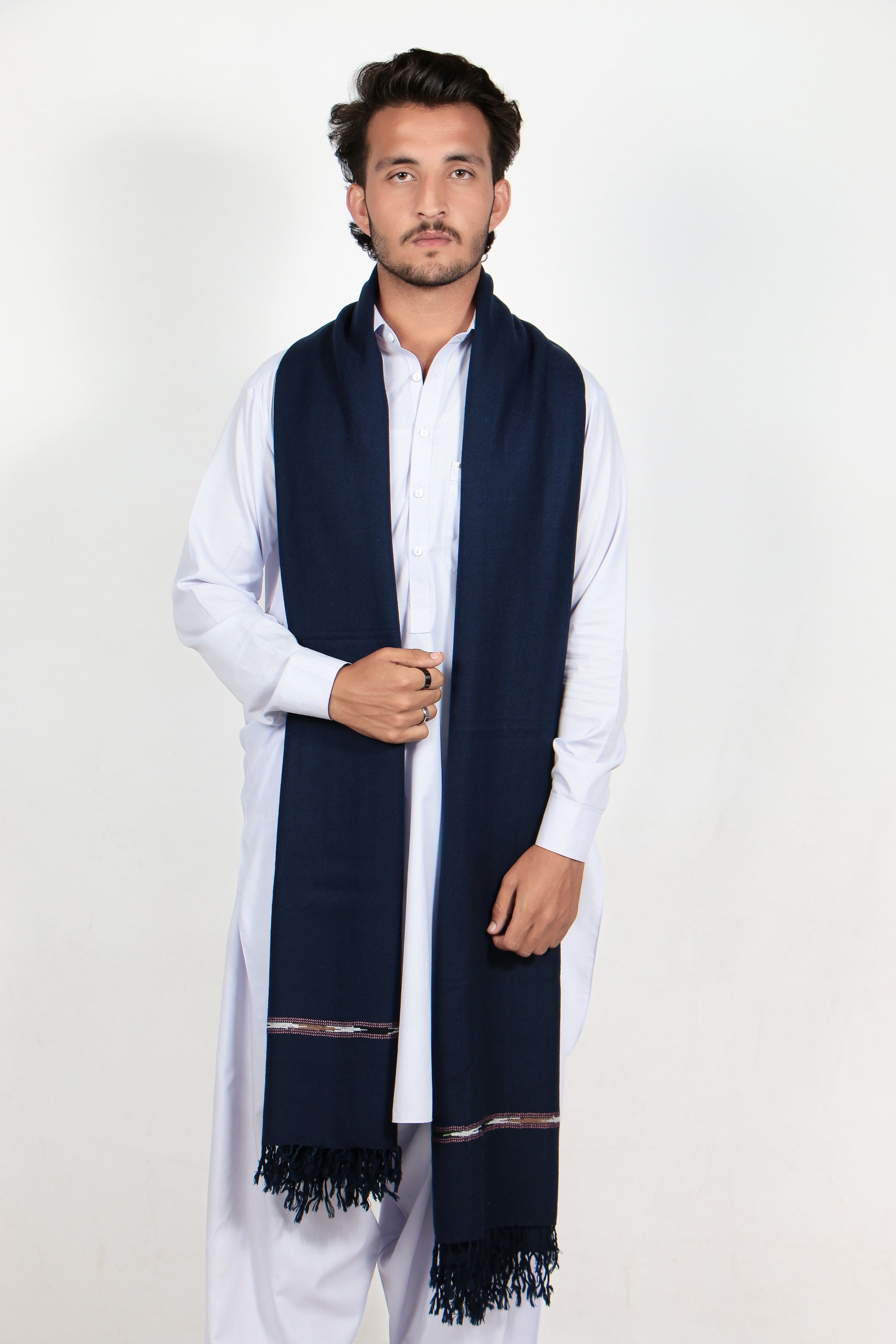 Zardad Acrylic Premium Shawl For Men (Dark Blue)