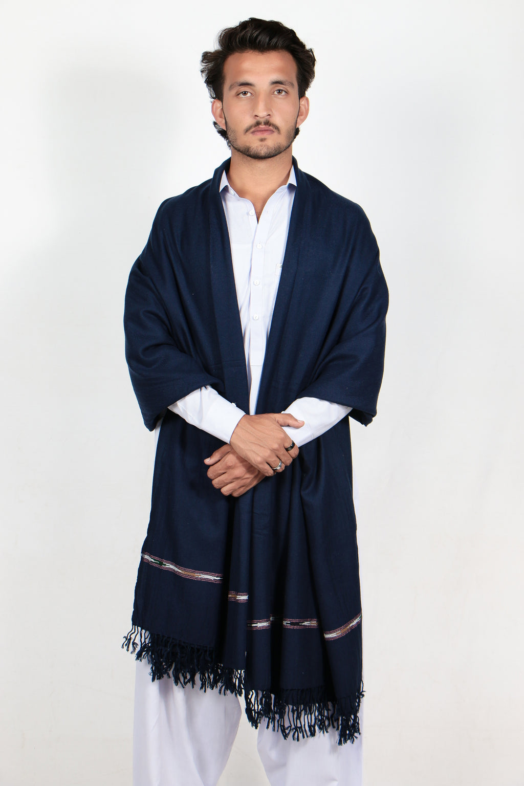 Zardad Acrylic Premium Shawl For Men (Dark Blue)