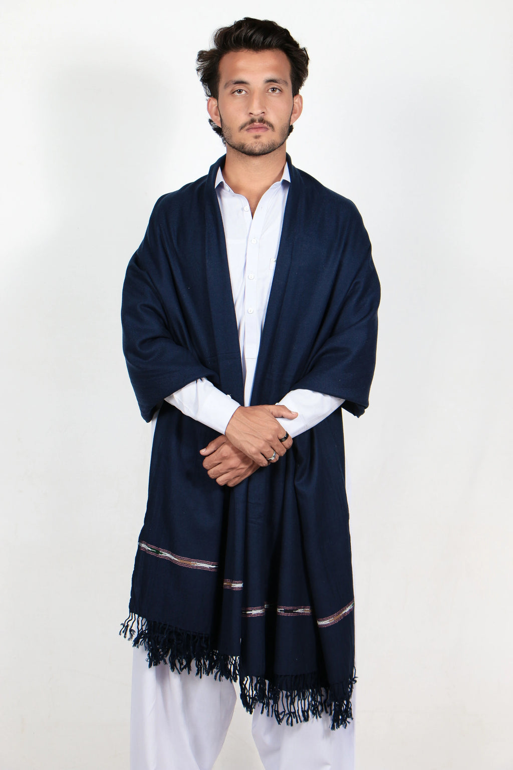 Zardad Acrylic Premium Shawl For Men (Dark Blue)