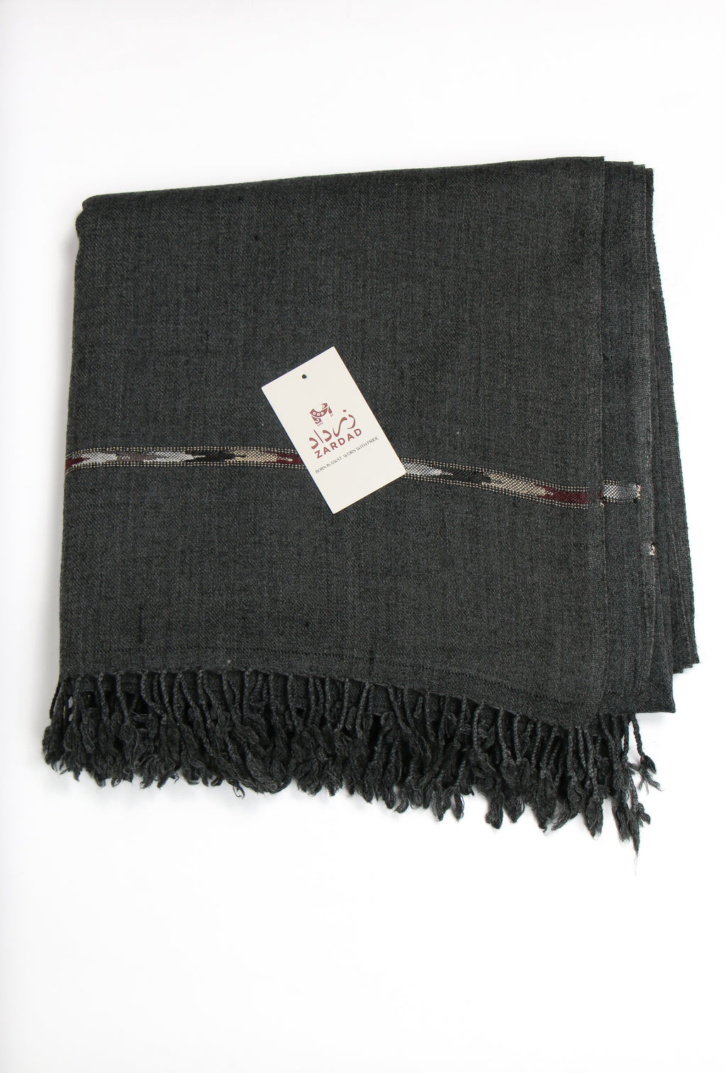Zardad Premium Pure 48 Wool Shawl For Men (Dark Gray)