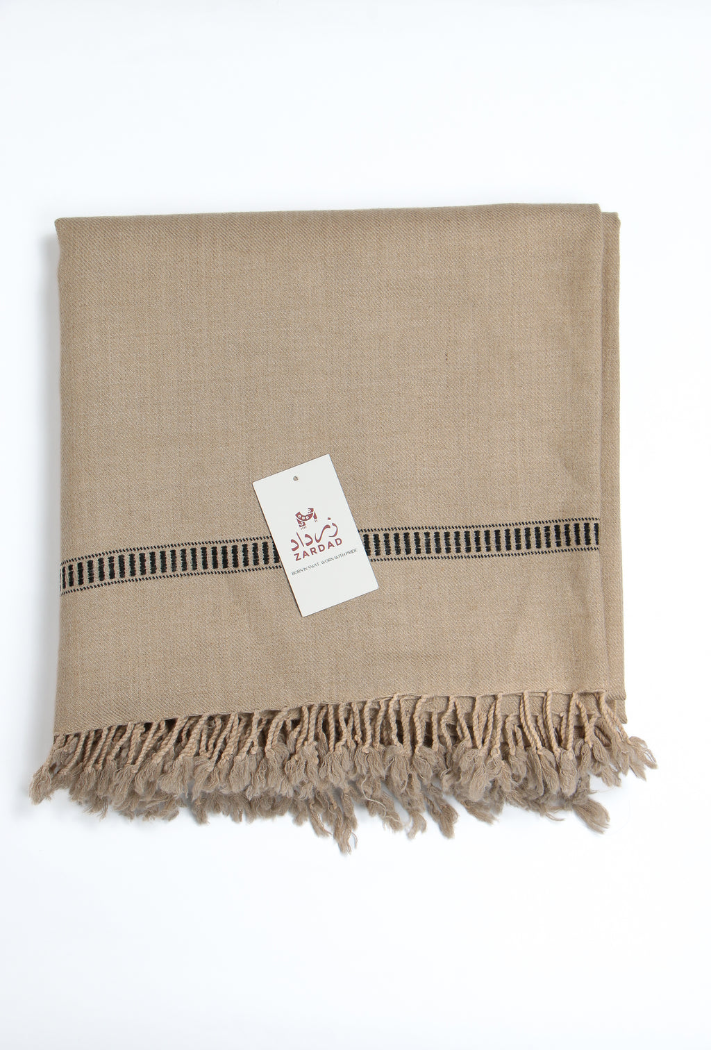 Zardad Classic Pure 48 Wool Shawl For Men (Light Brown)