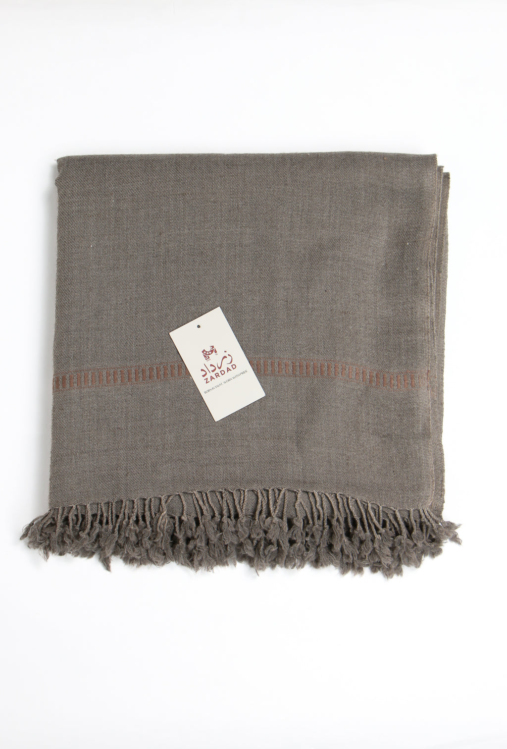 Zardad Classic Pure 48 Wool Shawl For Men (Taupe Gray)