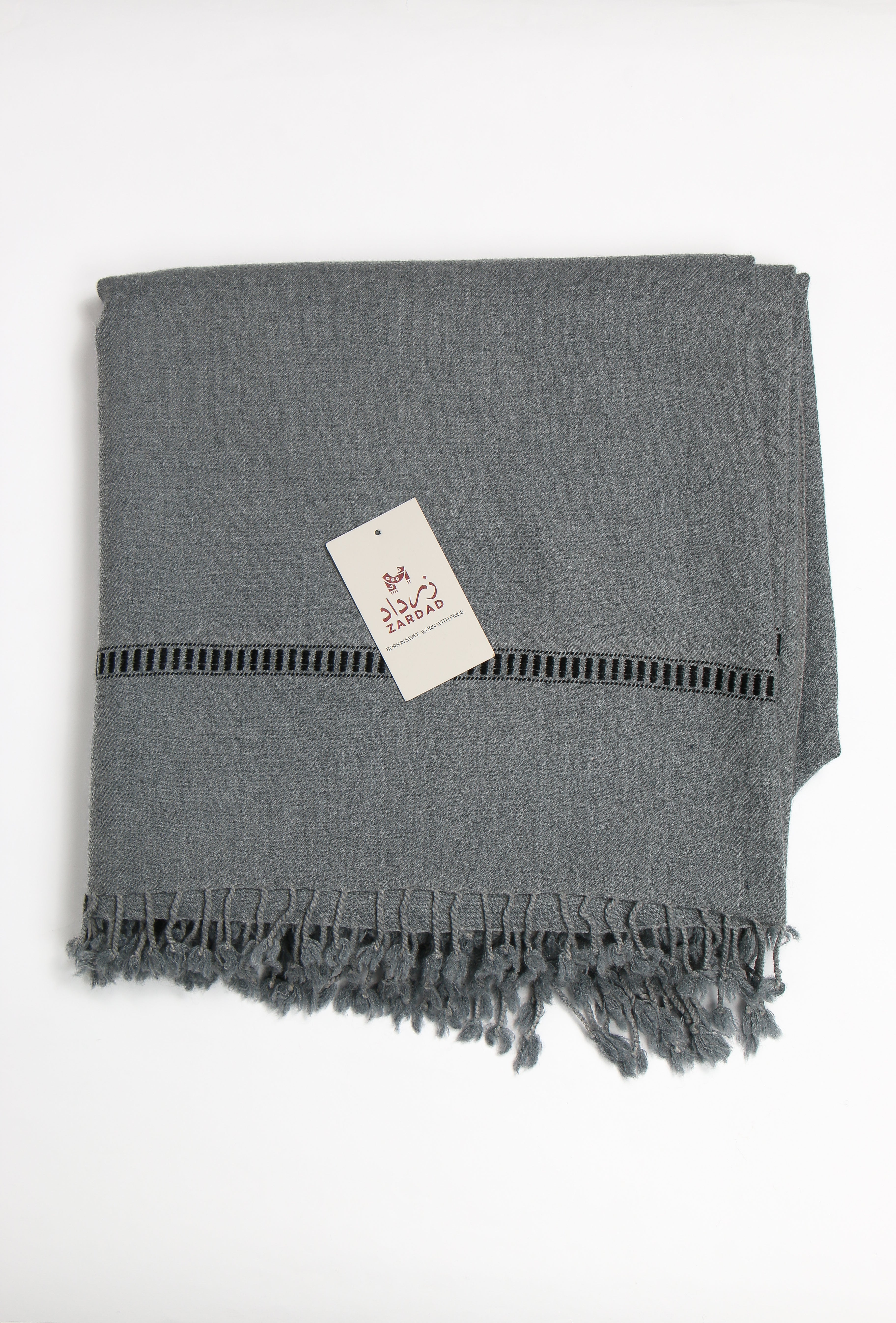 Zardad Classic Pure 48 Wool Shawl For Men (Gray)