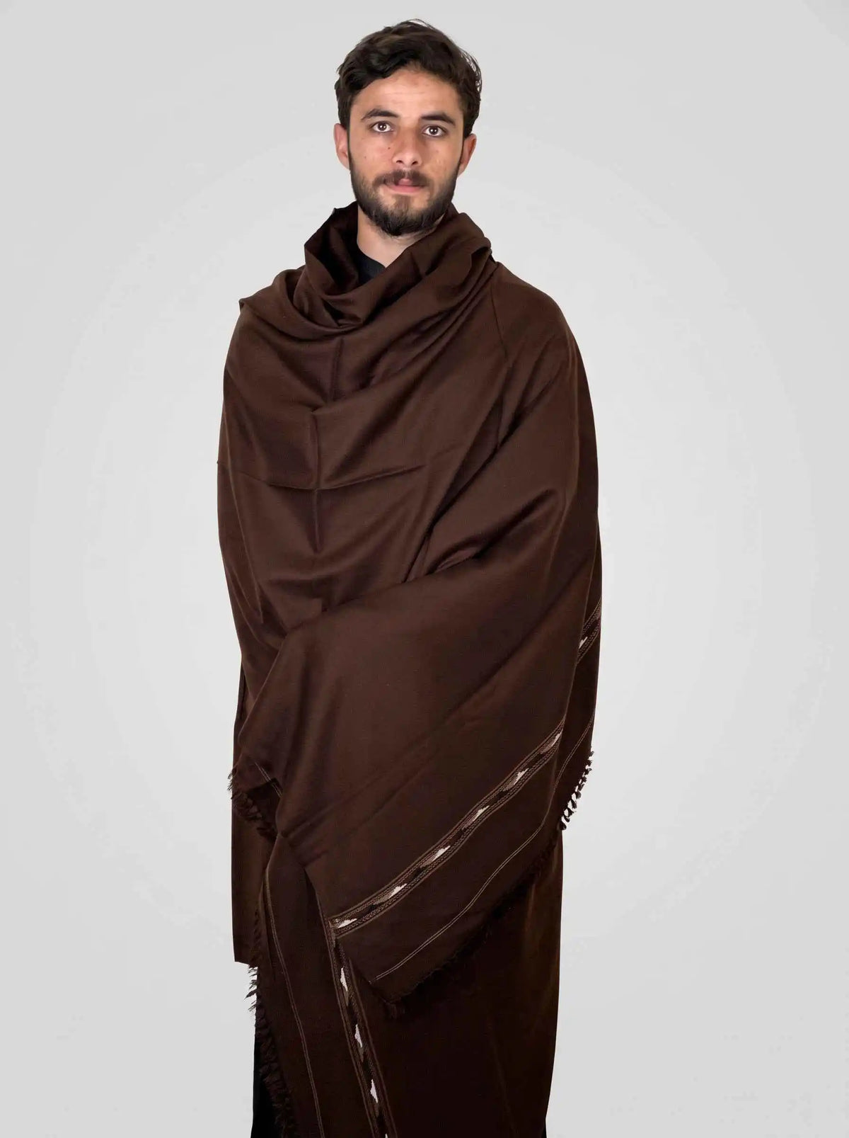 Zardad Acrylic Premium Shawl For Men (Chocolate Brown)