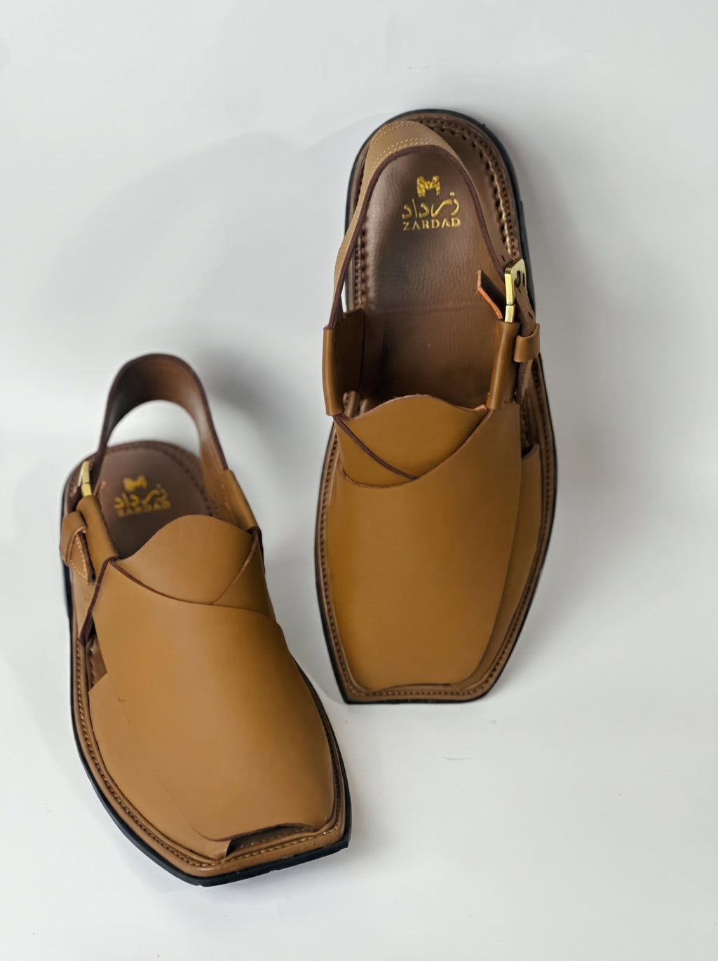 Zardad Elite Peshawari Chappal (light brown)