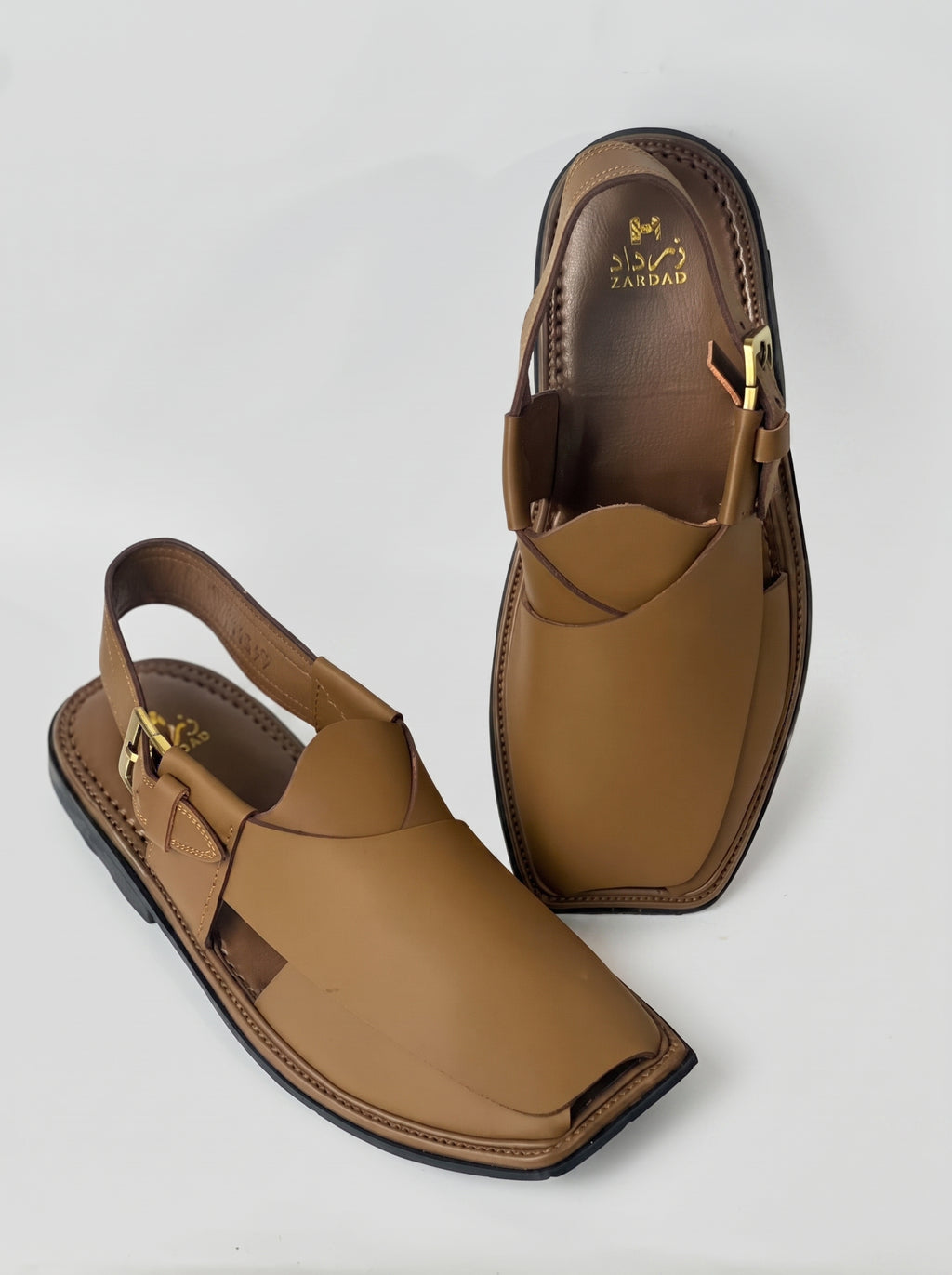 Zardad Elite Peshawari Chappal (light brown)