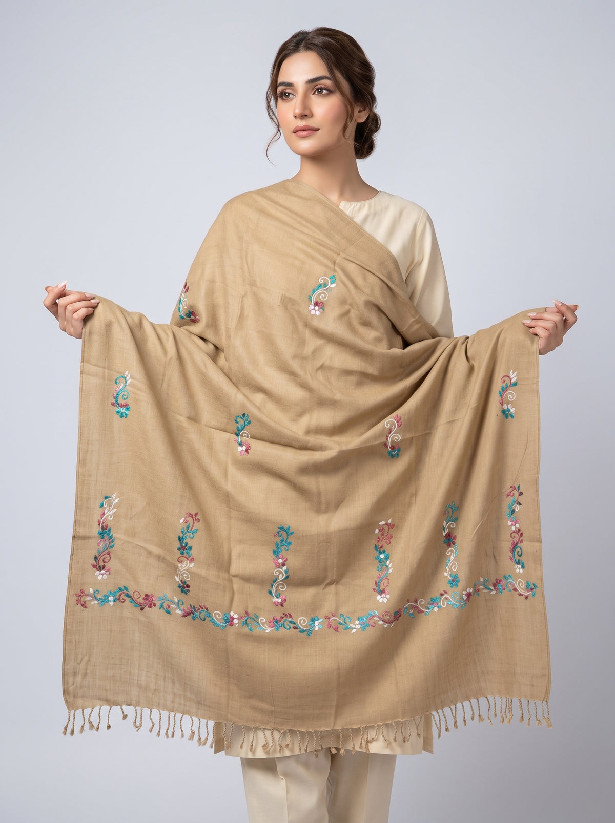 Zardad premium female wool shawl (Brown)
